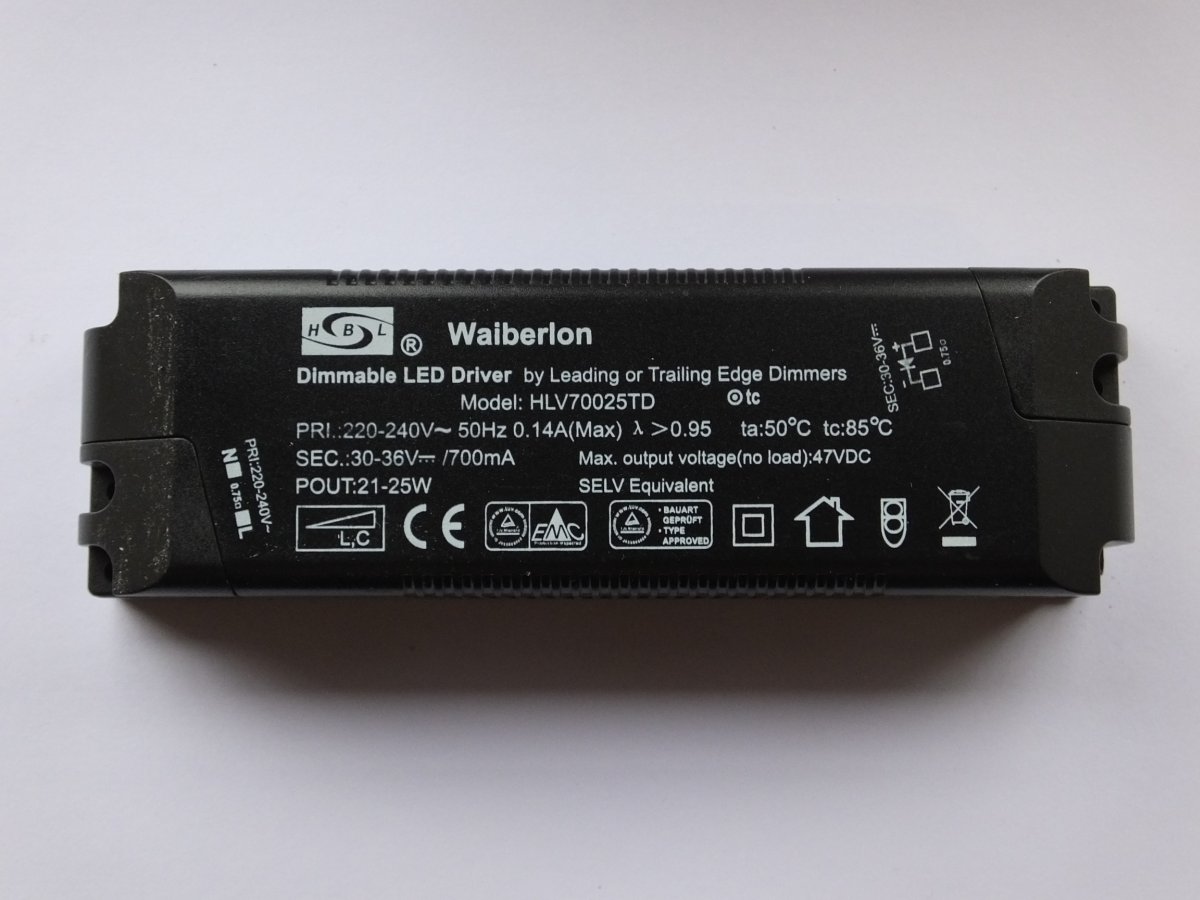 SaveMyLight.co.uk | WAIBERLON HLV70025TD DIMMABLE CONSTANT CURRENT LED